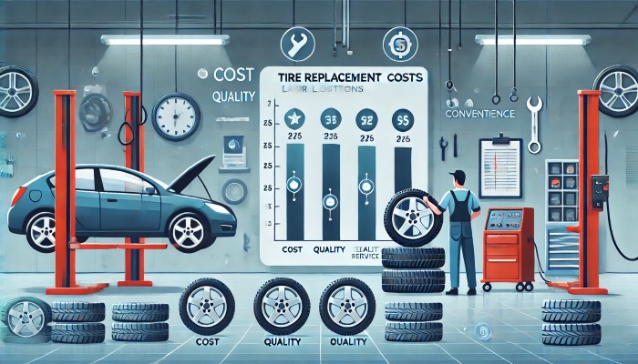 タイヤ交換の工賃を比較して選ぶポイント