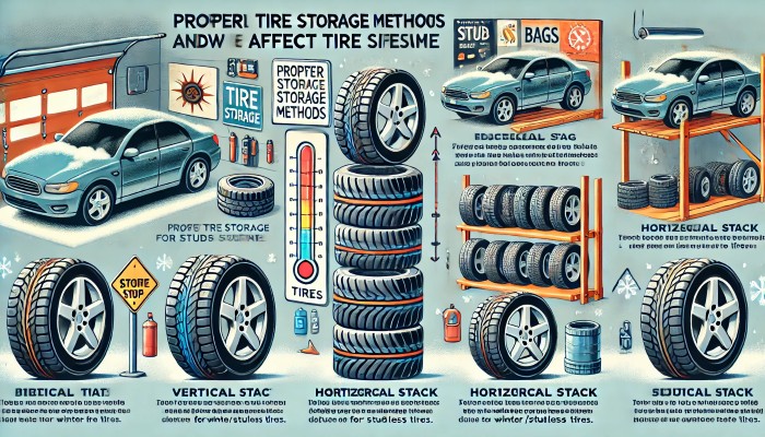 タイヤ保管方法と寿命が与える影響