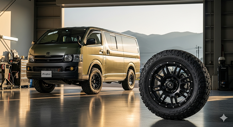 ハイエース100系ディーゼル4wdタイヤ交換で失敗しない全知識｜サイズ・車検・インチアップ