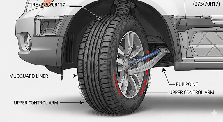 気になる275/70r17の干渉リスク