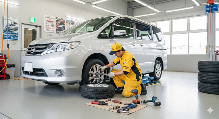 イエローハットでのタイヤ交換