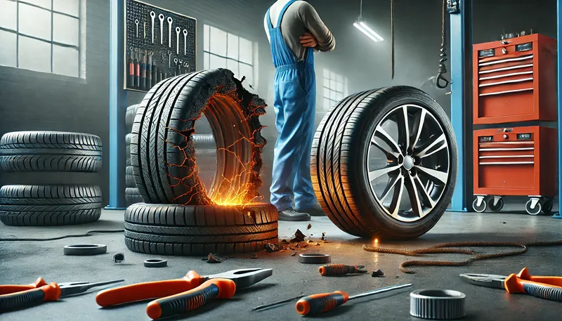 パンク修理か、1本だけ交換か