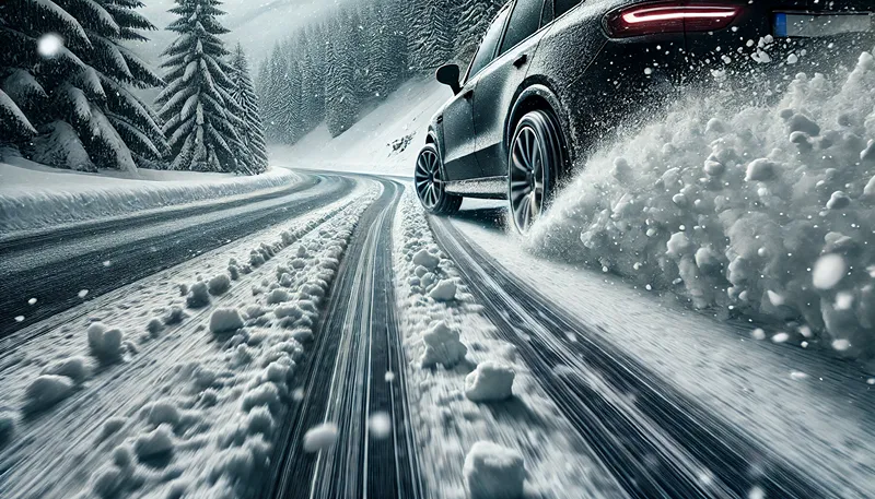 雪道でのブレーキの効きを検証