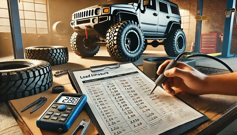 適正空気圧の計算とロードインデックス