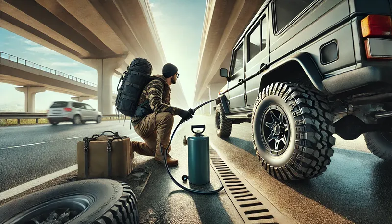 高速道路を走行する際の空気圧調整