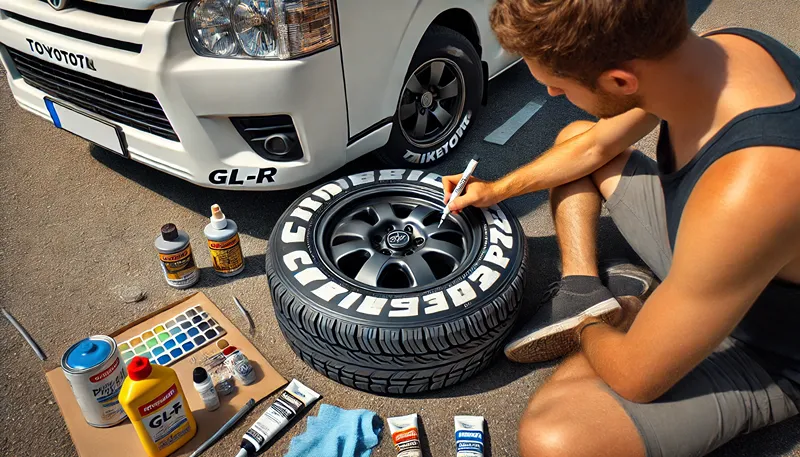 ブリヂストンGL-Rをホワイトレター化する自作