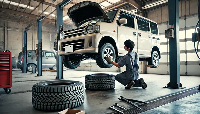 5000キロごとのローテーションで偏摩耗を防止