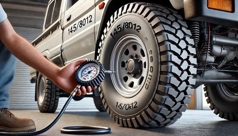 145/80R12の適正空気圧