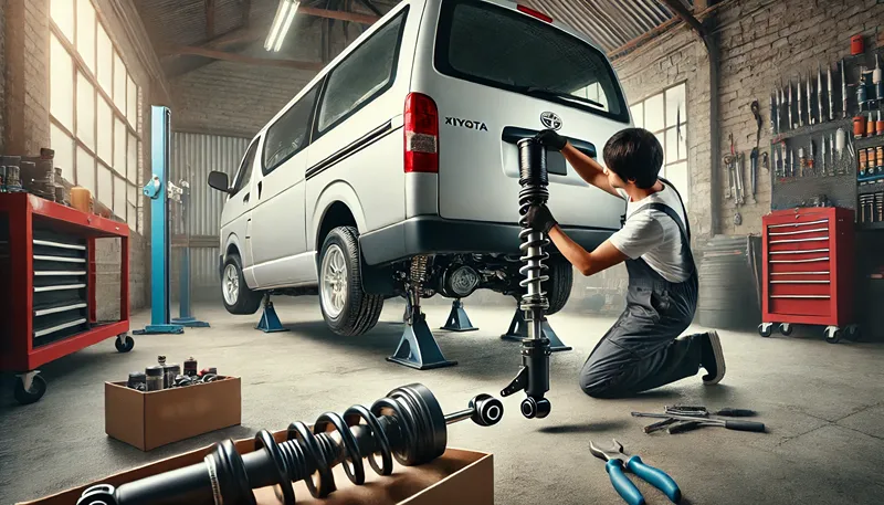 ショック交換で揺れを抑える