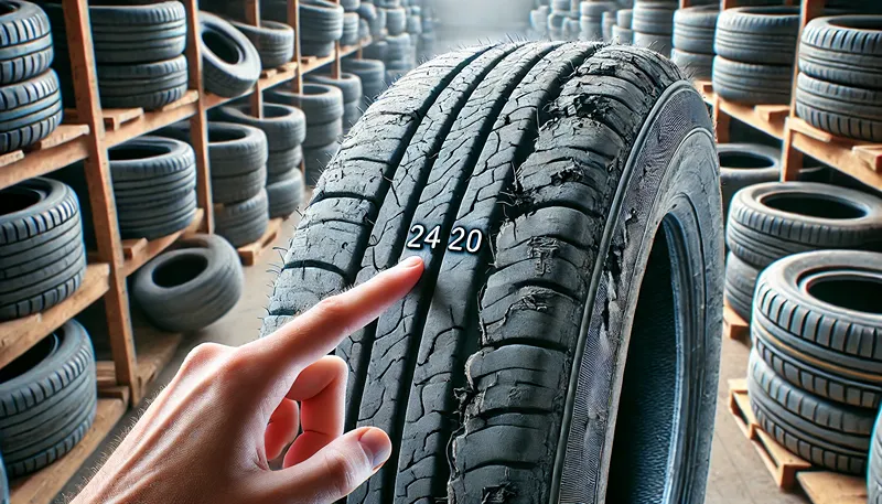 タイヤの製造年週やひび割れによる劣化判断