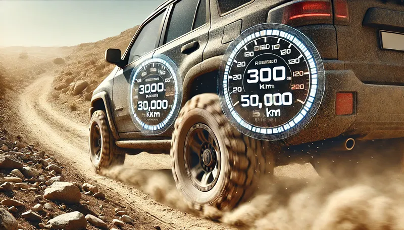 走行距離の目安は3万kmから5万km