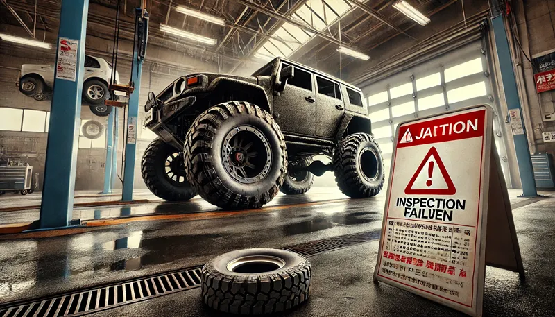 マッドテレーンタイヤの車検は10mm緩和を信じると危険？貨物車の落とし穴と対策