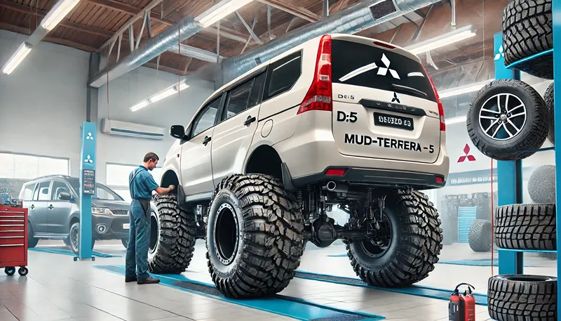 デリカD:5のディーラー車検とタイヤの限界