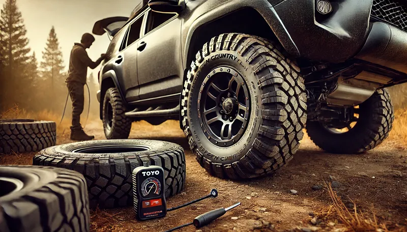 オープンカントリーの空気圧管理と純正値の違い