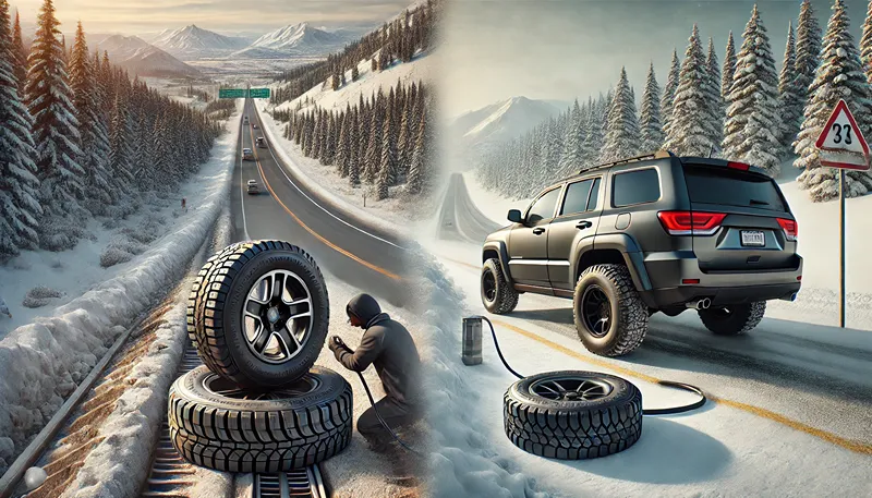 雪道や高速道路での調整方法