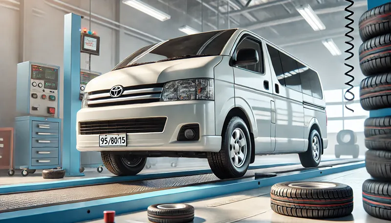 ハイエースのオープンカントリー195/80R15車検