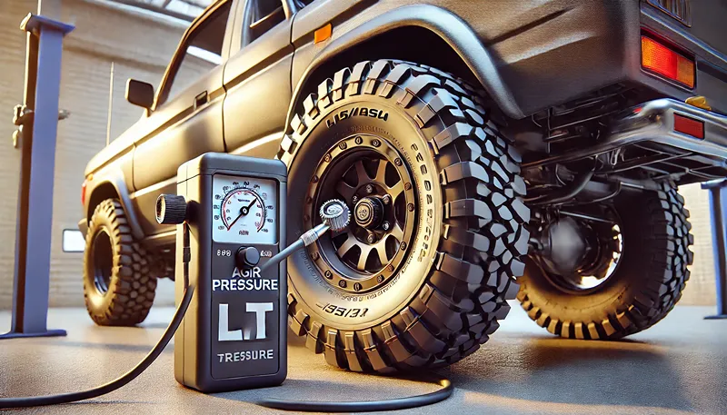 LTタイヤの適切な空気圧と乗り心地