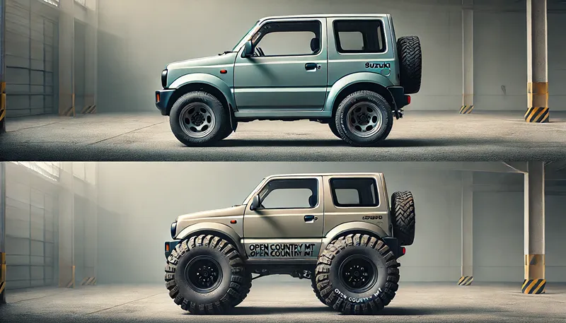 純正タイヤからの外径変化とサイズ感