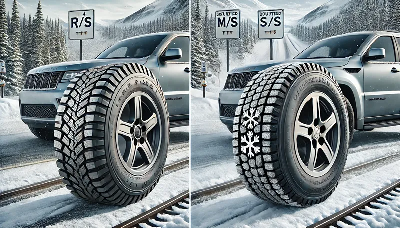 オープンカントリーRTとスタッドレスの規制比較