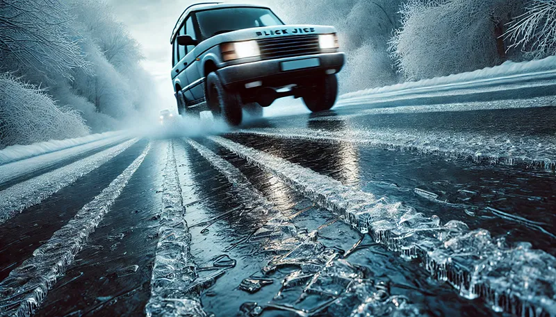 凍結路やアイスバーンでの危険性