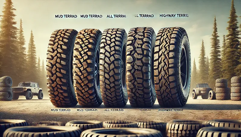 マッドテレーンなどタイヤ種類の違い