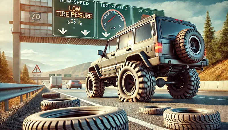 空気圧を下げたまま高速道路を走るリスク