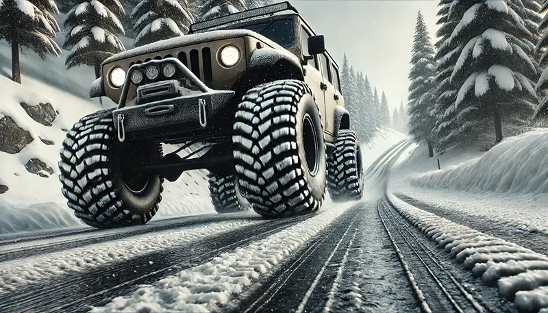 オフロードタイヤでの雪道走行は危険?限界とリスク