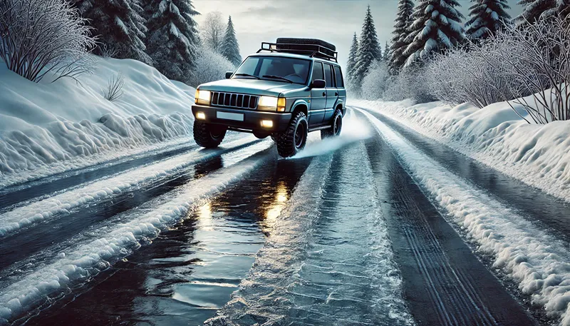 ブラックアイスバーンの恐怖と回避方法