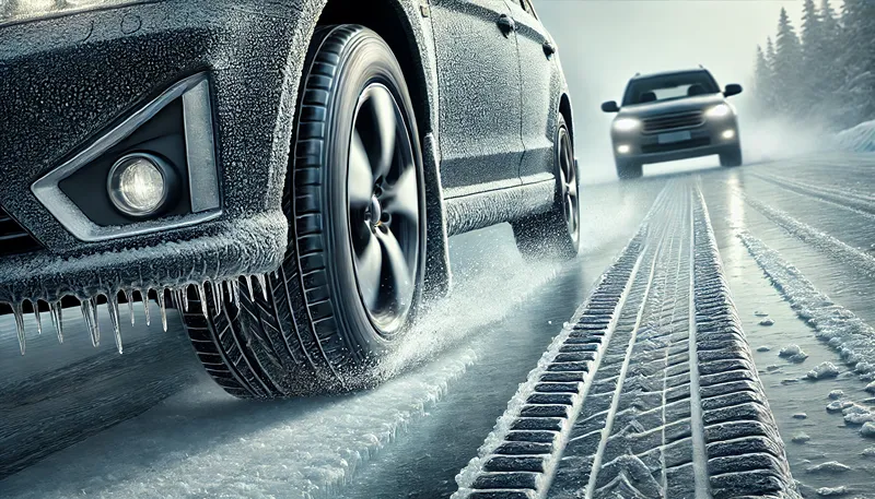 氷上ブレーキ性能の差