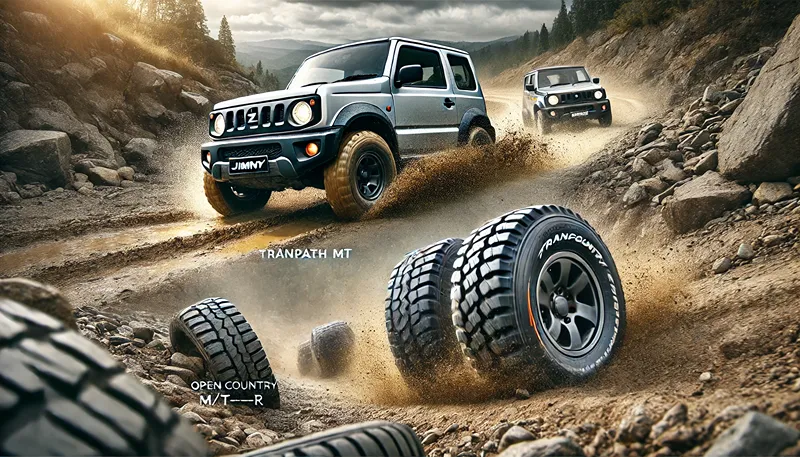 泥道や岩場でのトラクション性能の違い