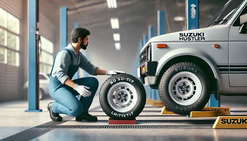 ハスラーのホワイトレターと車検