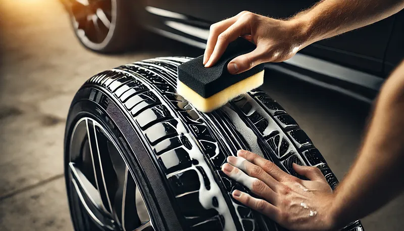 ホワイトレターには水性タイヤワックスがおすすめ