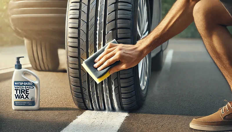文字を避けるタイヤワックスの正しい塗り方のコツ