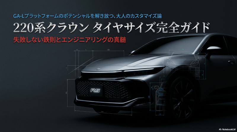 220系クラウンのフロントフェイスと設計図をモチーフにしたイメージ画像