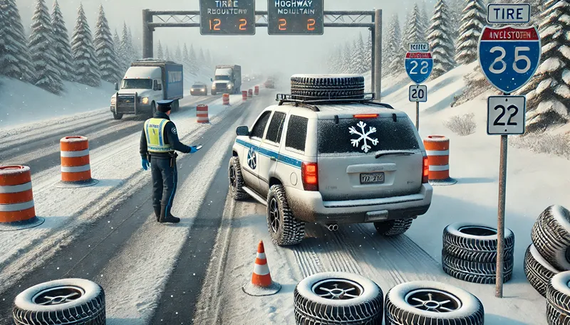高速道路の冬用タイヤ規制