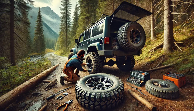 オールテレーンタイヤがパンクした時の修理と対策