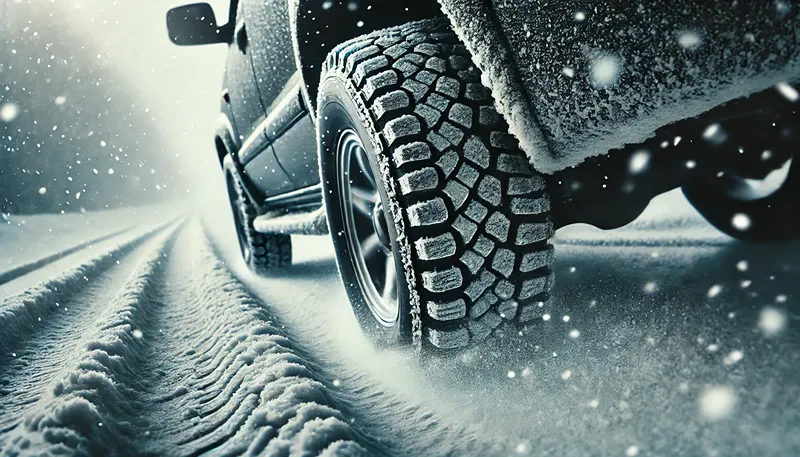 雪道性能の限界となる50%摩耗