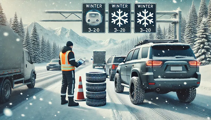 高速道路の冬用タイヤ規制は走行可能か