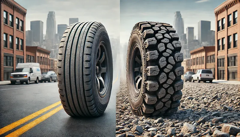 寿命や耐摩耗性をノーマルタイヤと比較