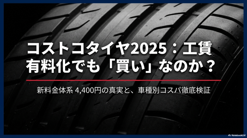 2025年版コストコタイヤ価格と工賃有料化の検証。車種別コスパ徹底解説の概要
