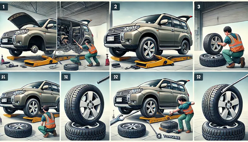 デリカD5のタイヤ交換手順とトルク管理法