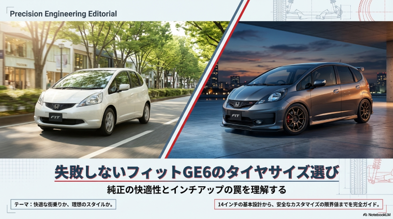 ホンダフィットGE6の白い純正車両とグレーのカスタマイズ車両の比較画像