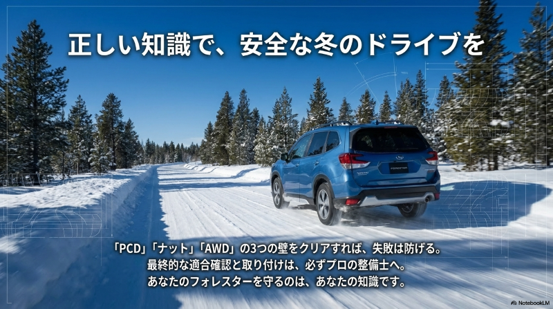 PCD、ナット、AWDの3つの壁をクリアして失敗を防ぐためのまとめ画像