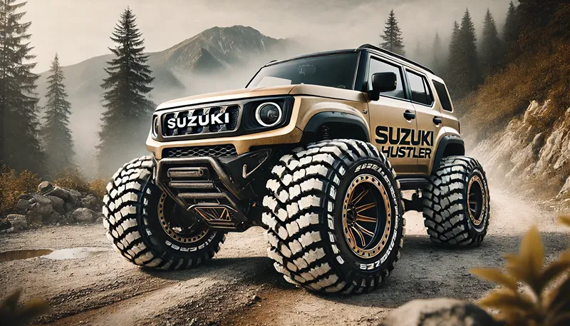 オフロードタイヤのゴツゴツ系で見た目をカスタム