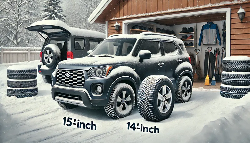 スタッドレスタイヤはインチダウンで価格を下げる