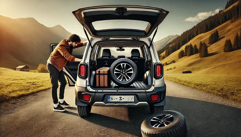 ハスラーのスペアタイヤの場所はどこ？ない理由と後付けで後席が狭くなる真実