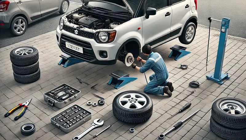 タイヤ交換の安全な作業手順