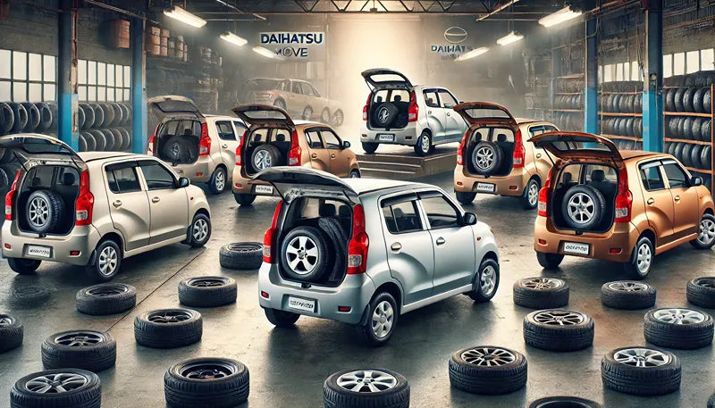 型式別ムーヴのスペアタイヤの場所と格納位置