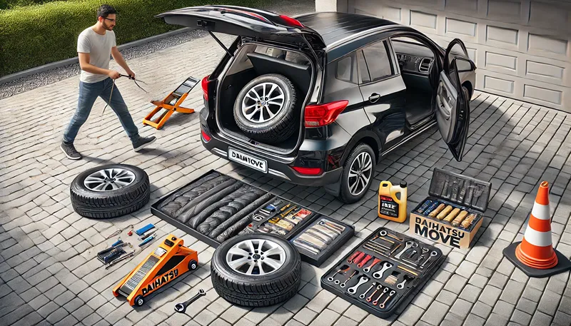 ムーヴのスペアタイヤの場所と緊急時の総括