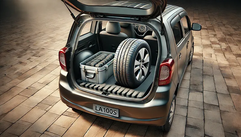 LA100Sのスペアタイヤ有無と確認方法